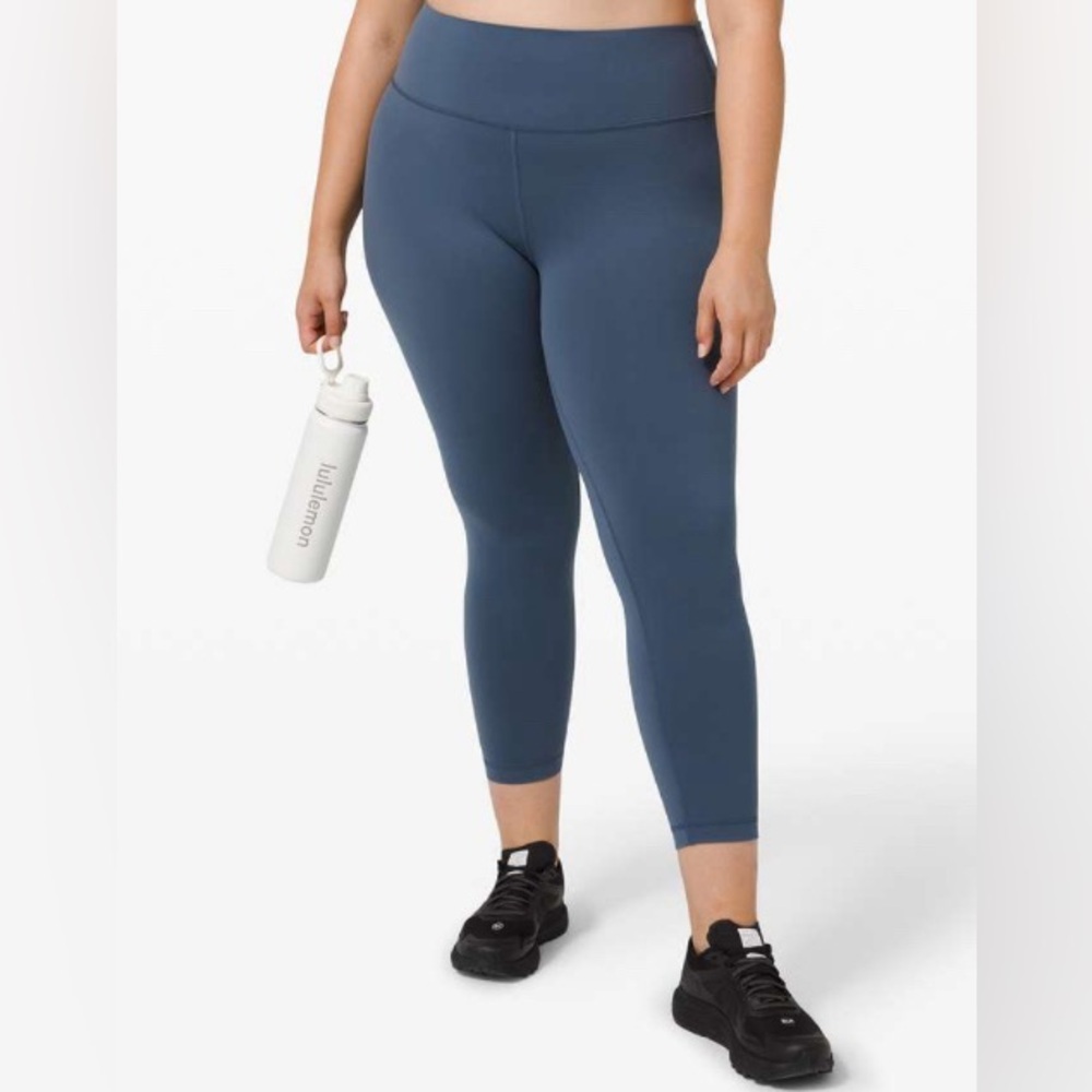 NWOT Lululemon Wunder Train High-Rise Tight 25" Iron Blue
